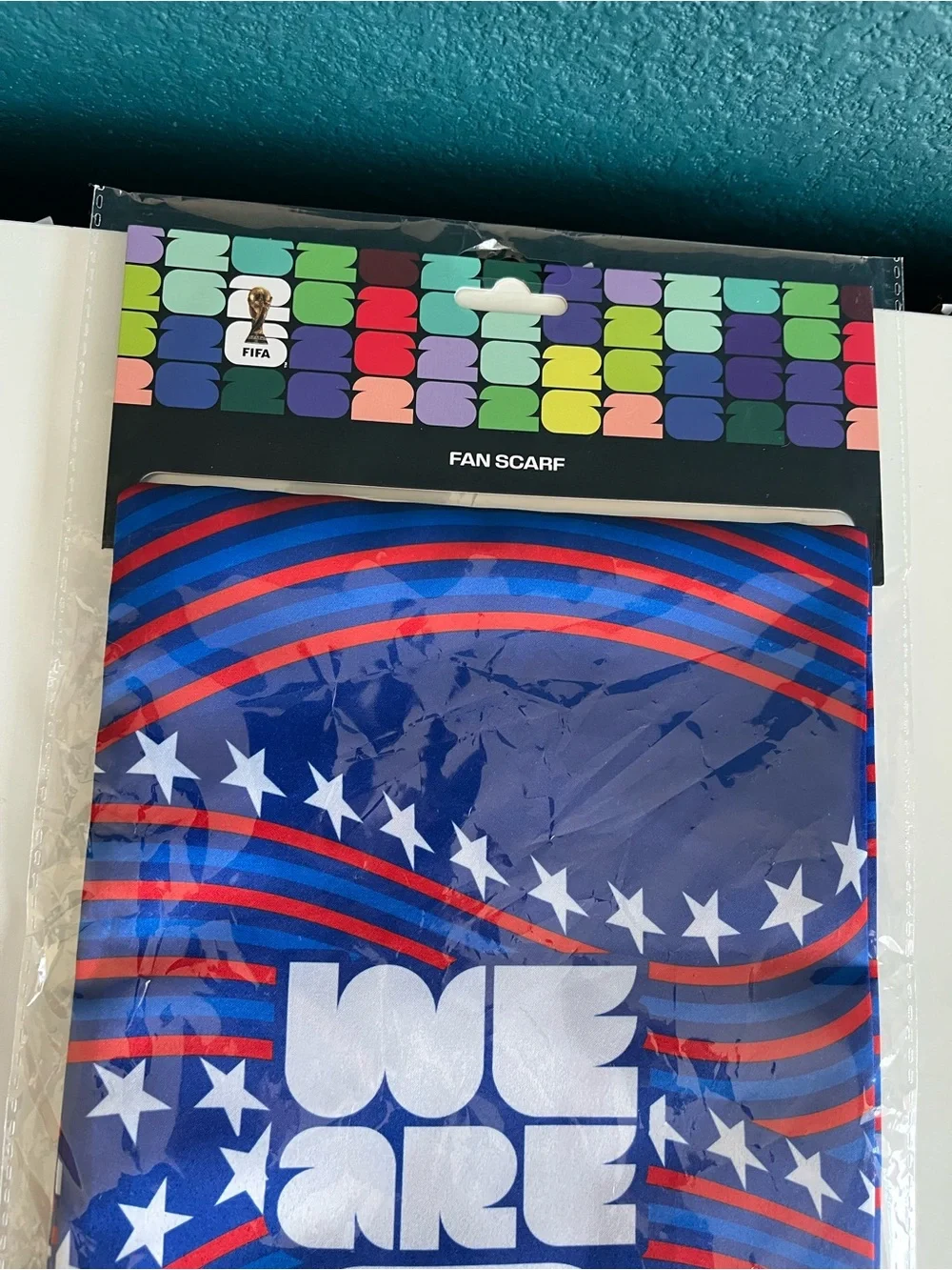 FIFA World Cup 2026 USA Scarf and Slim Can Cover NWT